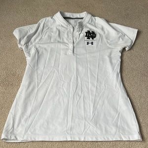 Notre Dame women’s white Under Armour polo